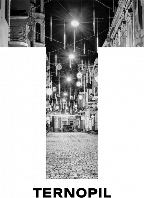 Шеврон прямоугольный Ternopil Black & White 2