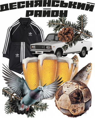 Шеврон круглый Деснянский район 2