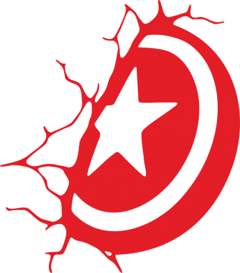 Женская стрейчевая футболка Captain America shield 2