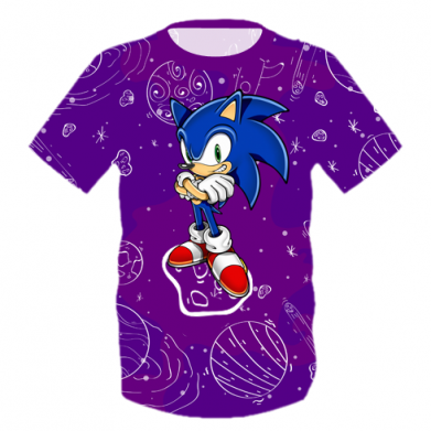 Принт Дитяча футболка 3D Sonic and space, Фото № 2 - FATLINE