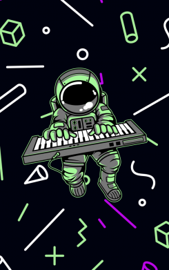 Чохол з розділу Космос Astronaut with piano для Xiaomi Redmi Note 10 4G/10s 2