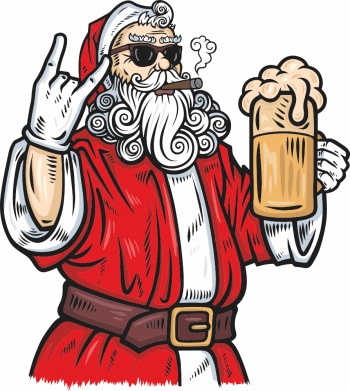 Шапка Santa with beer 2
