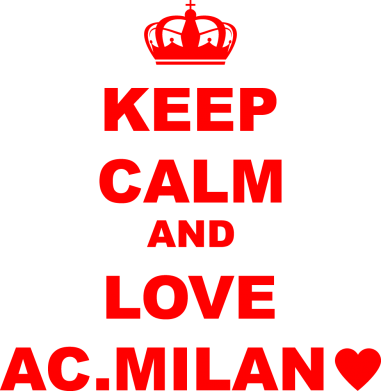 Женская футболка Keep calm and love AC Milan 2
