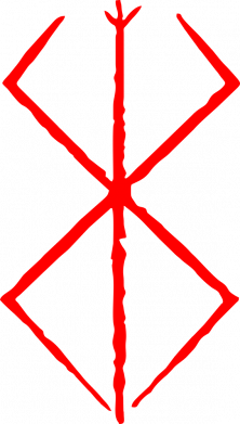 Принт Шеврон закругленный прямоугольный Berserk symbol, Фото № 2 - FATLINE
