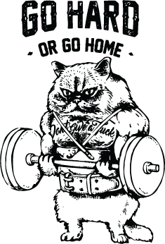 Go hard or go home! Cat