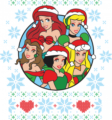Женская футболка Christmas Disney Princess 2