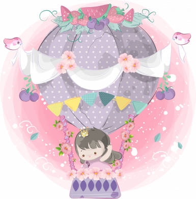 Термобанка 350ml Принцесса на воздушном шаре 2