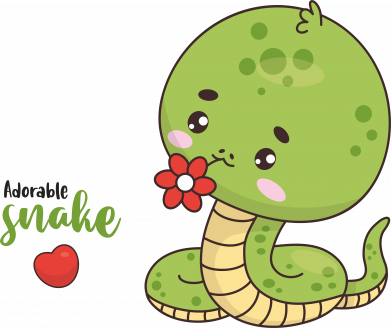 Женская футболка Милый змей с цветком 2