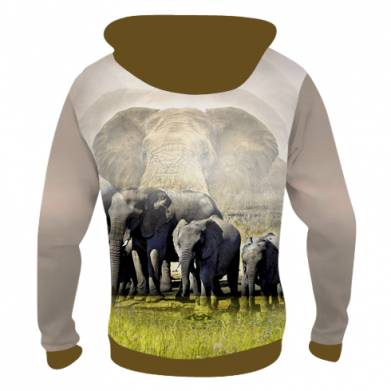 Чоловіча 3D худі Слон 2