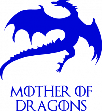 Принт Женская футболка с V-образным вырезом Mother of dragons 1, Фото № 2 - FATLINE