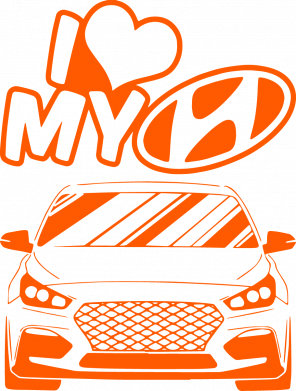 Мужская футболка Gildan Моя любовь Хендай 2