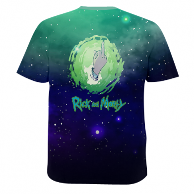 Мужская 3D футболка Look Morty Space 2