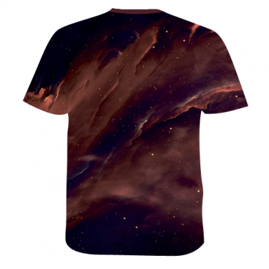 Мужская 3D футболка Iron Man in space 2