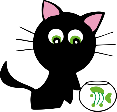 Кружка двоколірна 320ml Кішечка і акваріум 2