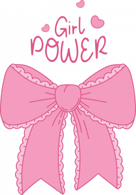 Жіноча футболка Girl power Рожевий бант 2