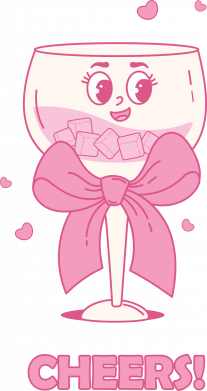 Cheers! Винтажный бокал персонаж