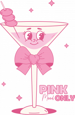 Дитяча футболка Рожевий настрій з келихом мартіні 2