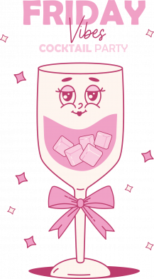 Friday Party з рожевим коктейлем