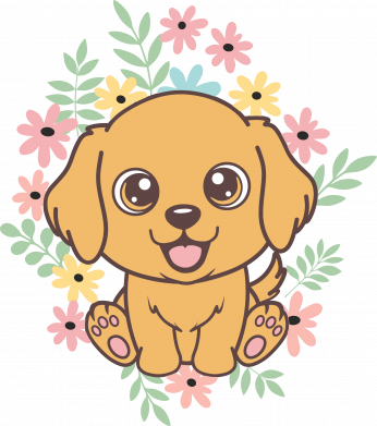 Бутылка металлическая Jumbo Собака флорист в цветках 2