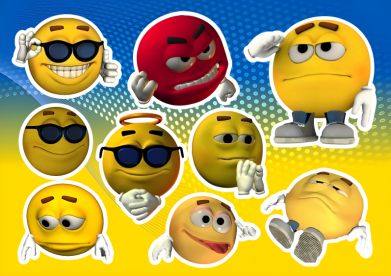 стикеры смайл
