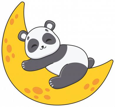 Шапка на флисе Милая панда спит на Луне 2