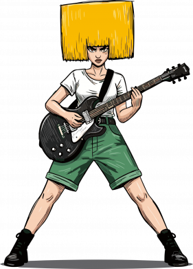 Кепка-тракер тай-дай Дівчина з гитарою 2