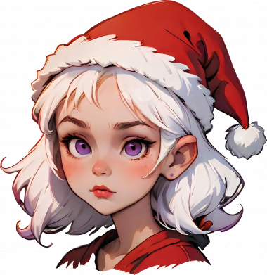 Детская панама Блондинка в шапке Санты 2