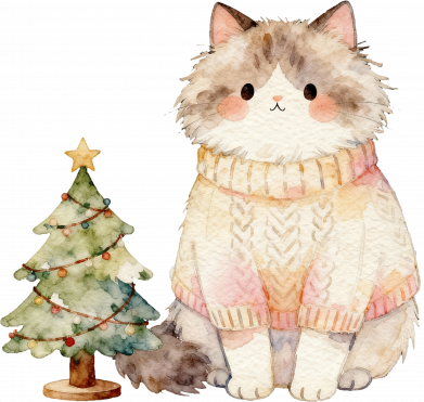 Термокружка Bruno Милая рождественская кошка 2