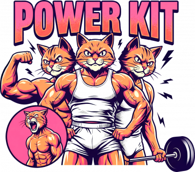 Кружка двоколірна 320ml потужний кіт 2