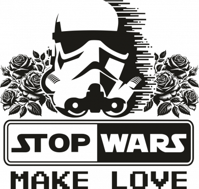 Кружка с ручкой в виде сердца остановите войны, занимайся любовью 2