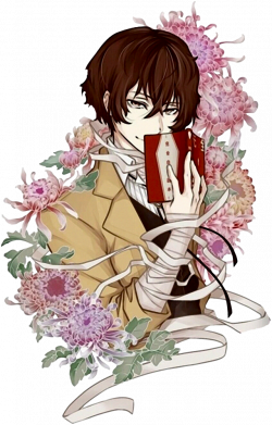 Женская футболка Osamu Dazai in flowers 2