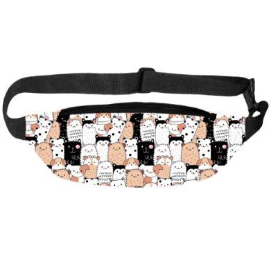 3D сумка-бананка Cute dogs pattern 2