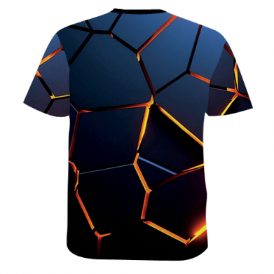 Мужская 3D футболка Cracked Blocks 2