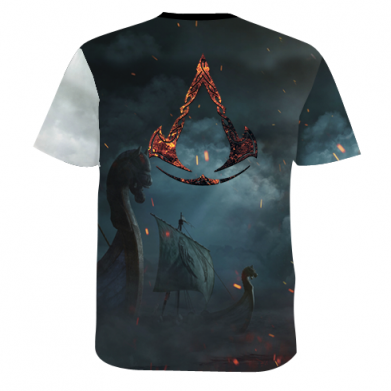 Мужская 3D футболка Assassin's Creed Valhalla 2