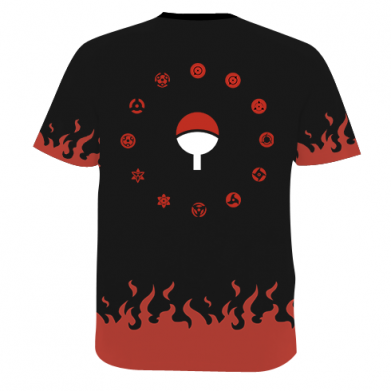 Мужская 3D футболка Naruto Sasuke Uchiha Sharingan 2