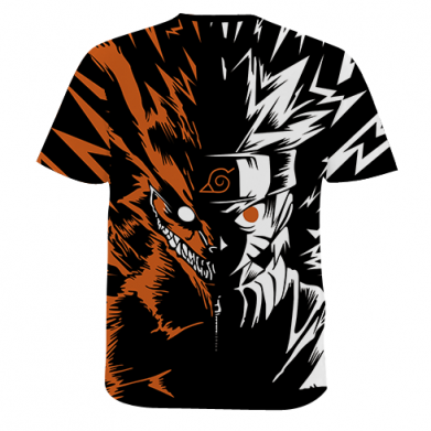 Мужская 3D футболка Naruto Kurama 2