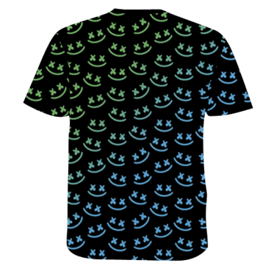 Чоловіча 3D футболка Marshmello Fortnite Dab Neon 2