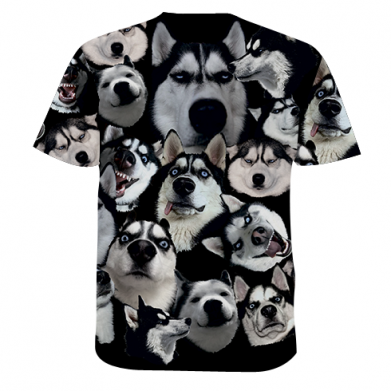 Мужская 3D футболка Husky Emotions 2