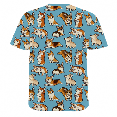 Чоловіча 3D футболка Cute Corgis 2