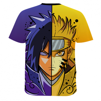 Чоловіча 3D футболка Naruto Vs Sasuke 2