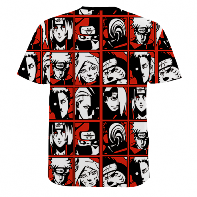 Мужская 3D футболка Akatsuki Organization 2