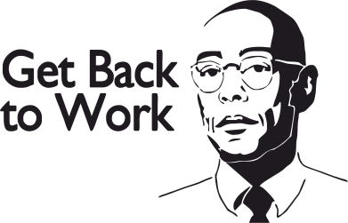 Принт Женская футболка с V-образным вырезом Get Back To Work, Фото № 2 - FatLine