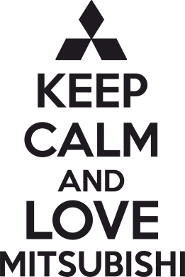 Принт Мужская футболка Keep calm an love mitsubishi, Фото № 2 - FatLine