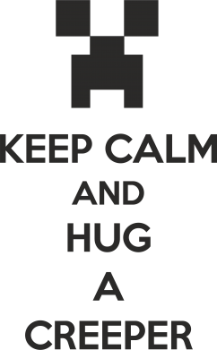 Кружка двоколірна 320ml KEEP CALM and HUG A CREEPER 2
