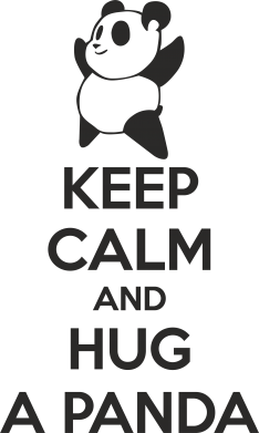 Принт Фартук KEEP CALM and HUG A PANDA, Фото № 1 - FatLine