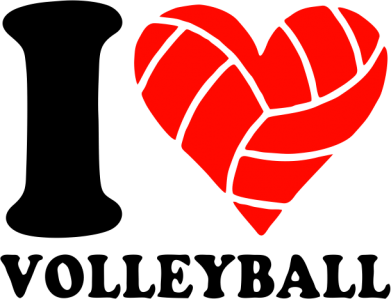 Женская футболка I love volleyball 2
