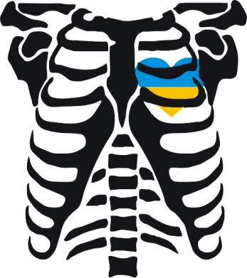 Чехол из раздела Патріотам України Скелет з сердцем Україна для Xiaomi Mi11 Lite 2