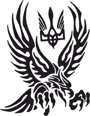 Наклейка Птах та герб 2