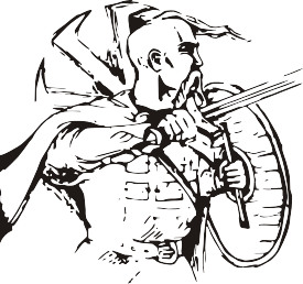 Принт Чоловіча футболка Stedman Козак з щитом, Фото № 2 - FATLINE