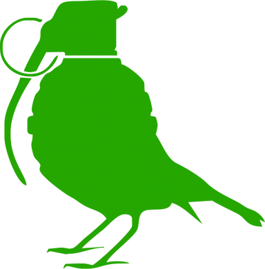 Кружка двоколірна 320ml Пташка з гранатою 2